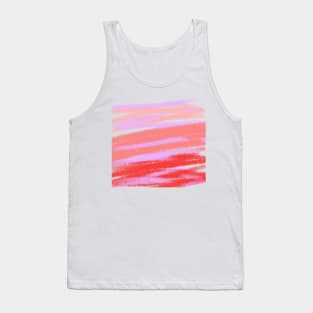Red pink watercolor abstract art Tank Top